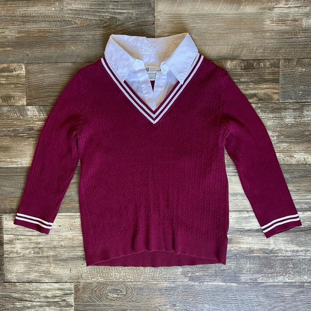 Faded-glory Women's Burgundy and Red Jumper